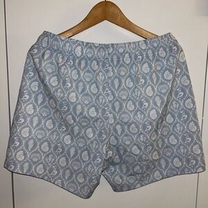 Hollister Blue and White Swim Shorts